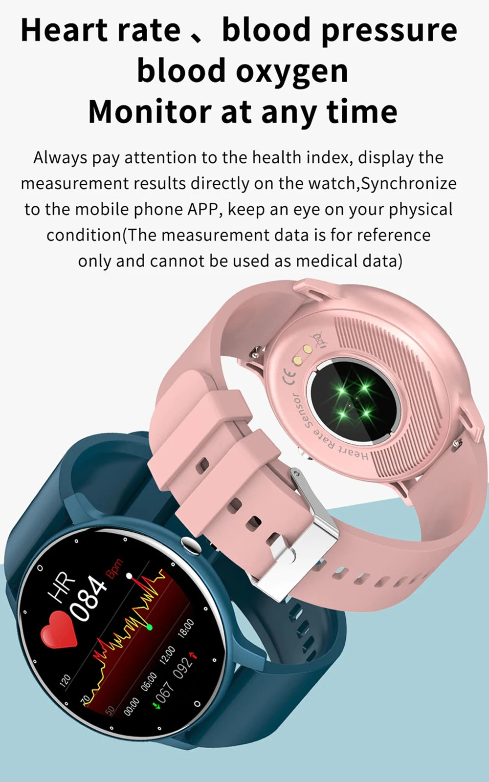 Relógio inteligente ZL02 com tela sensível ao toque, esportivo, fitness, IP67, à prova d'água, Bluetooth, recarregável, presente para homens e mulheres