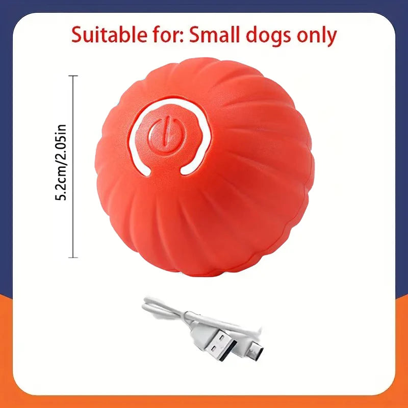 Bola de brinquedo inteligente para cachorro, brinquedo eletrônico interativo automático para animais de estimação, com rolamento, recarregável por USB, que salta para filhotes e cães grandes, brinquedo de mastigar