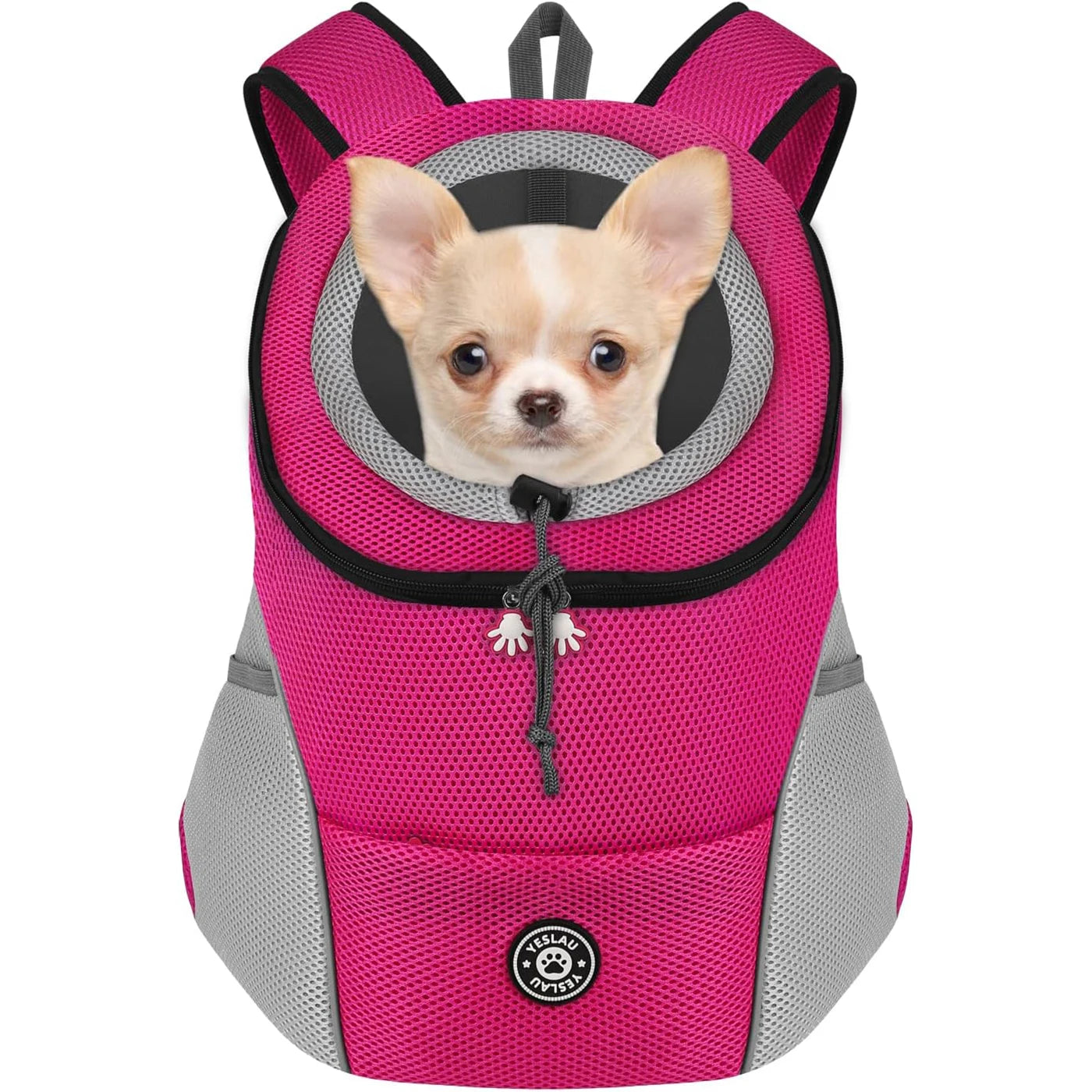 Mochila para transporte de cães, mochila transportadora de animais de estimação, mochila frontal confortável para motocicletas e caminhadas, bolsa de transporte para cães de estimação