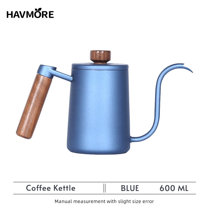 Aço inoxidável 304 600ml bico longo pescoço de ganso cafeteira expresso barista chaleira bule acessórios ferramentas