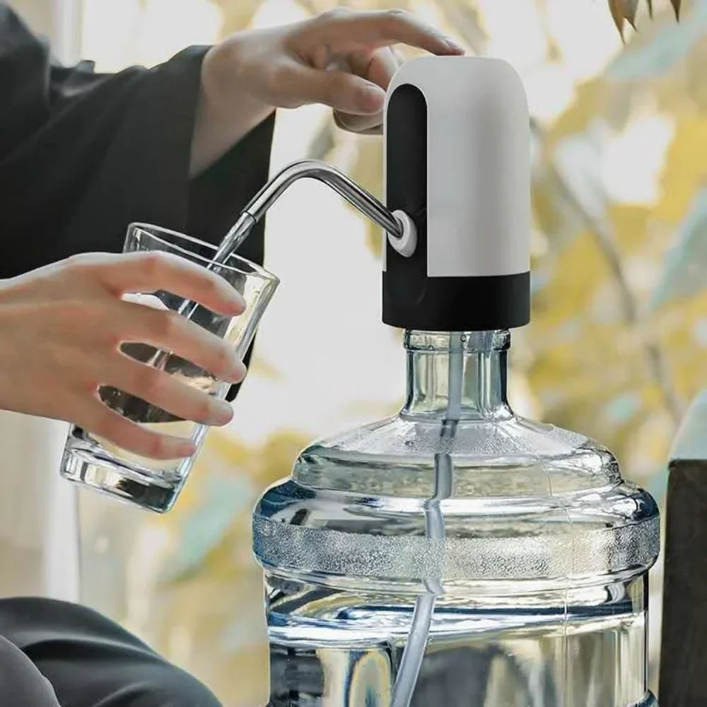 Bomba de água recarregável USB para garrafa de água de 5 galões, dispensador de água elétrico portátil para acampamento, reutilizável