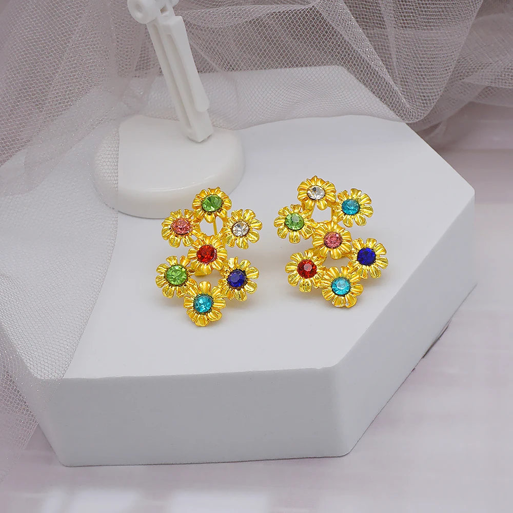 Conjuntos de joias finas 2023 para mulheres, presentes de casamento, colar, pulseira, brincos, anel, joias com contas africanas