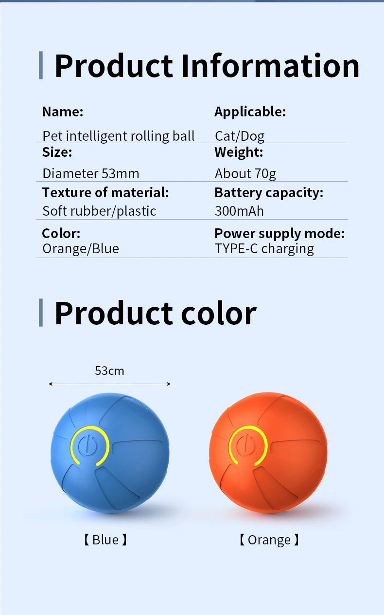 Bola de brinquedo inteligente para cachorro, brinquedo eletrônico interativo automático para animais de estimação, com rolamento, recarregável por USB, que salta para filhotes e cães grandes, brinquedo de mastigar