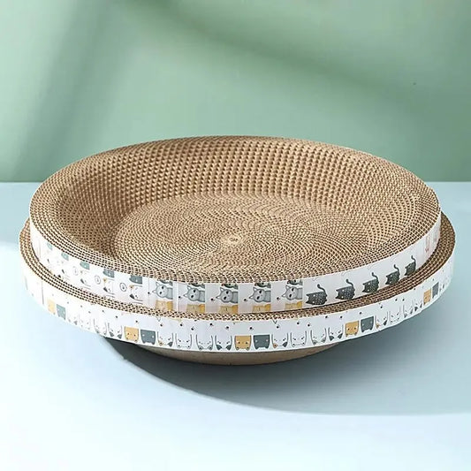 Arranhador de papelão para gatos, durável, em formato de tigela, de alta densidade, para gatos de interior, móveis para gatos de interior, poste para arranhar