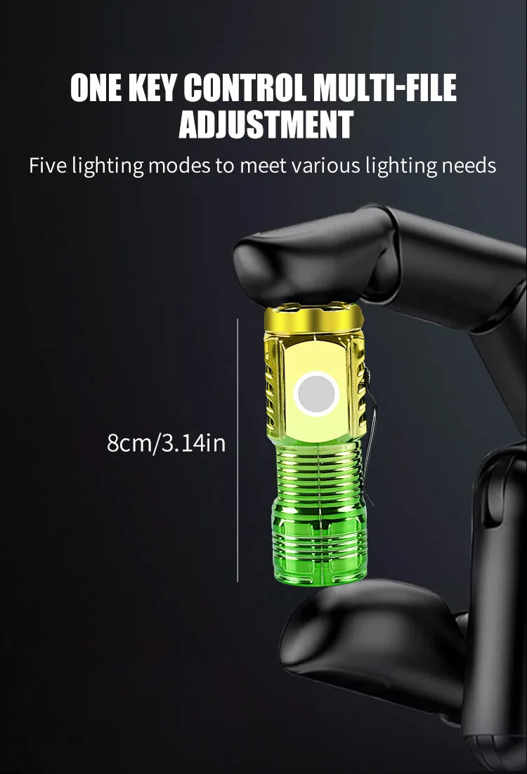 Lanterna LED potente, super brilhante, mini portátil, três olhos, monstro, multifuncional, carregamento magnético, luz portátil para casa e áreas externas