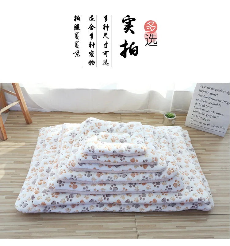 Tapete de pelúcia dupla face para animais de estimação, cama curta de pelúcia para gatos, cães pequenos, cobertor fofo para animais de estimação, almofada quente para gatinhos, sofá-cama para gatos
