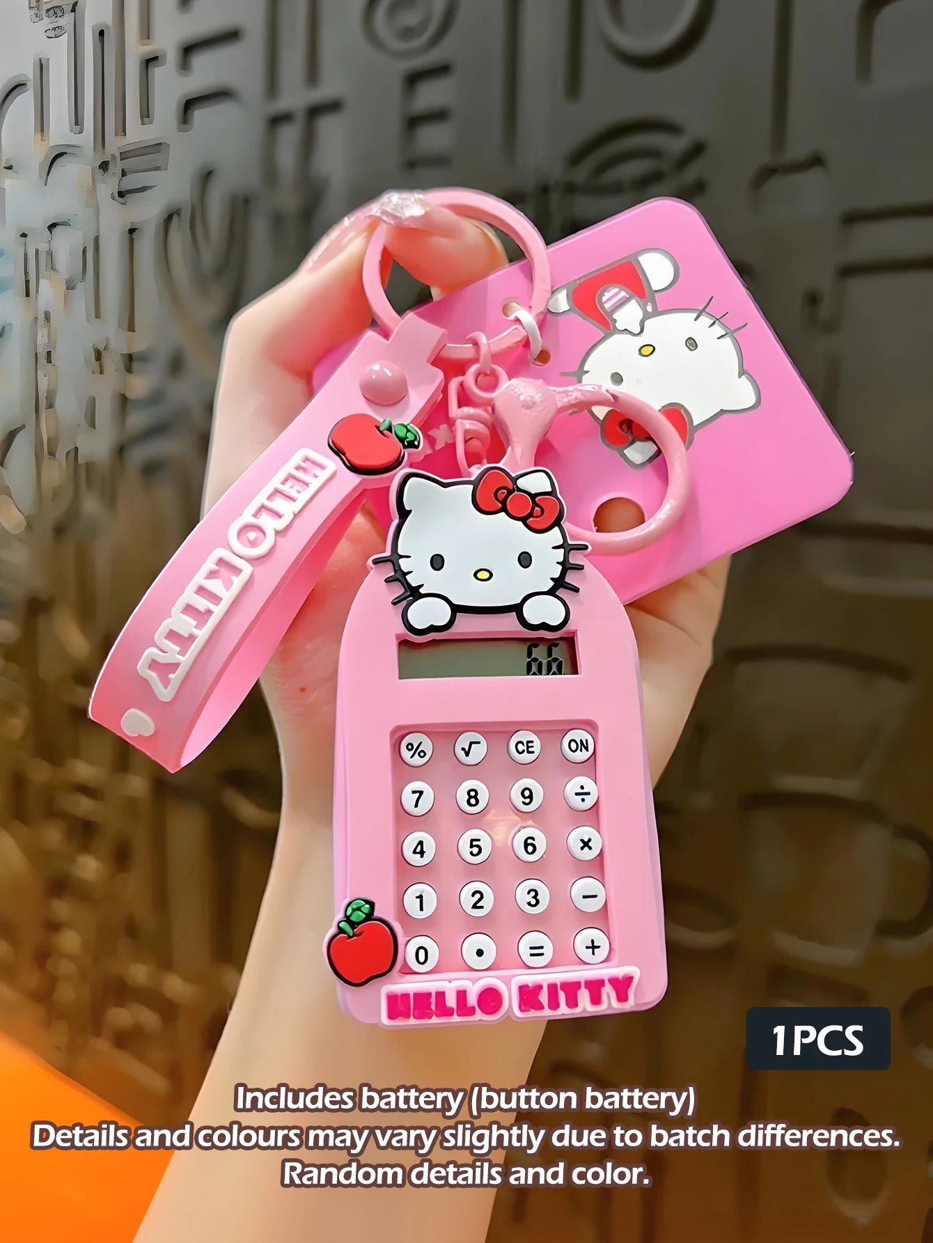 1 peça Sanrio Criativo Mini Calculadora de Computador Criativo Bolsa pingente brinquedo Desenho animado chaveiro pingente Kawaii Meninas meninos presentes de Natal