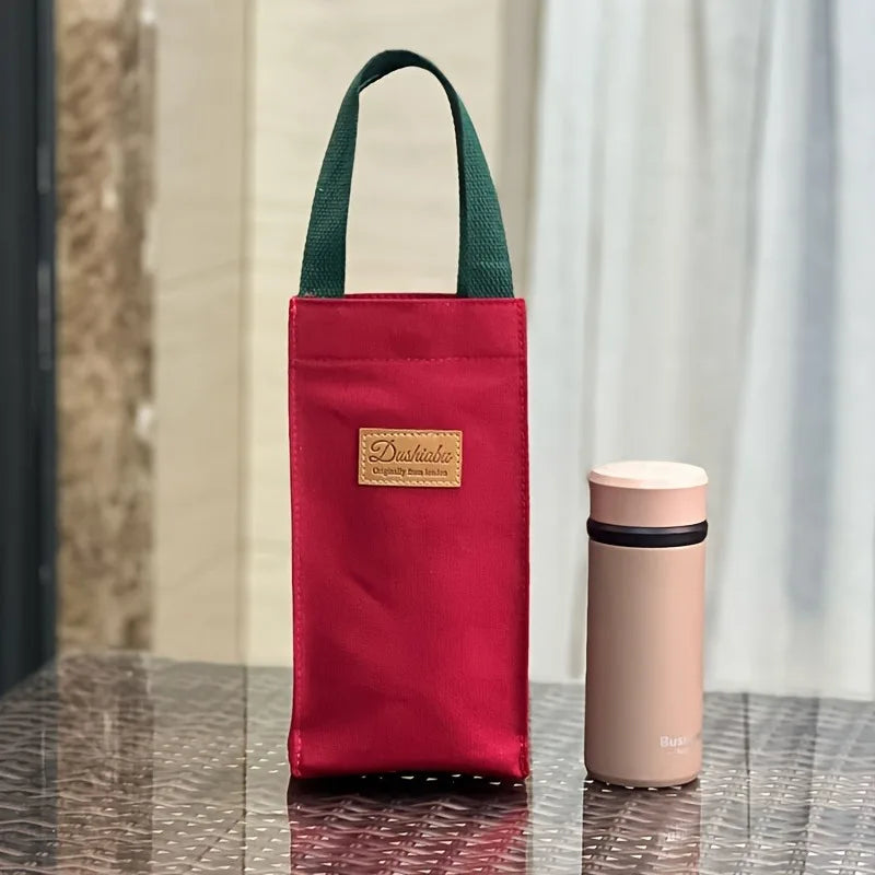 1 peça suporte portátil para garrafa de água, universal, de lona, ​​com isolamento térmico, bolsa para copos, bolsa para transporte de guarda-chuva