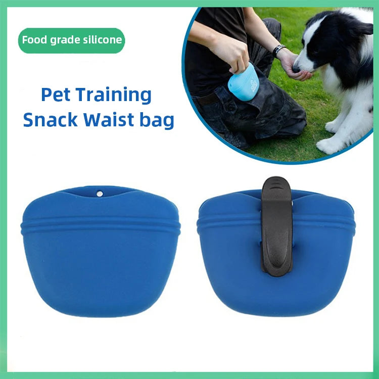 Hot-selling Pet Silicone Dog Food Bag Portable Dog Training Snack Bag Training Snack Bags Dogs Training Fanny Pack Pet Supplies pet shop