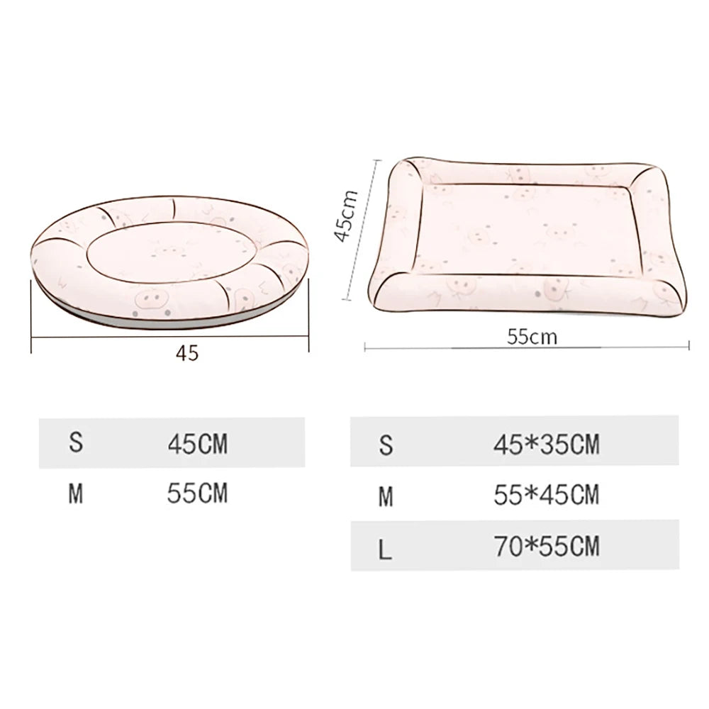 Cama aconchegante para cães e gatos, lavável, redonda/quadrada, almofada para carinho, tapete pequeno, médio e grande para filhotes e gatinhos