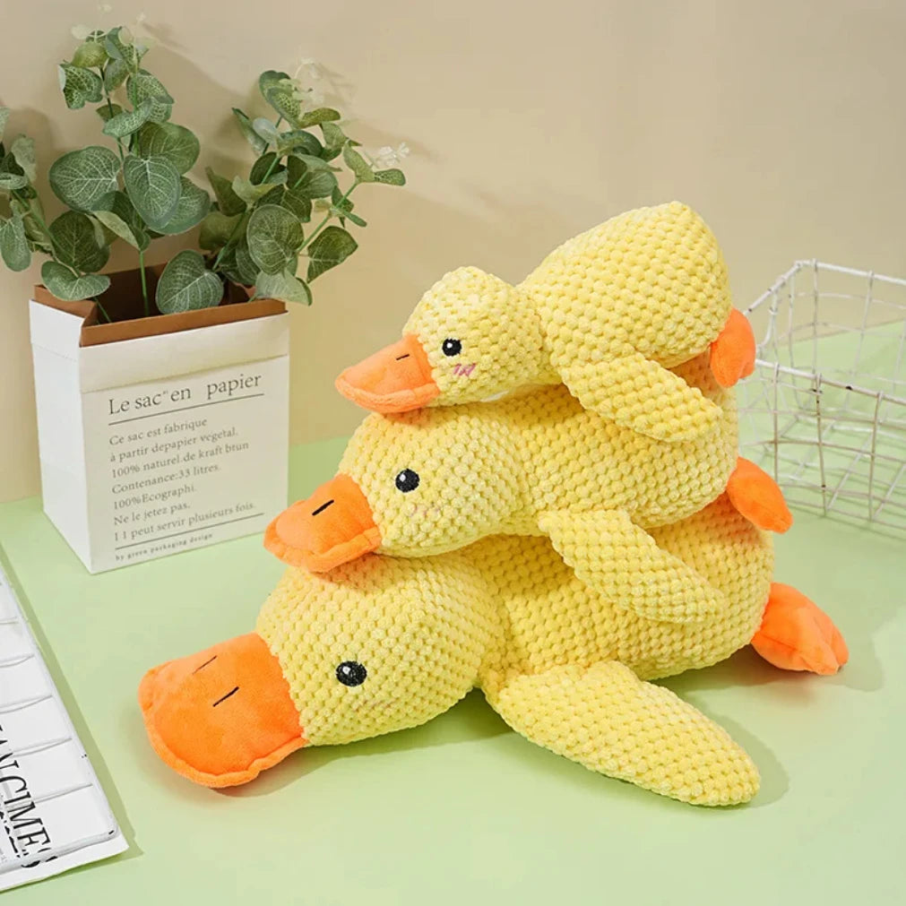 Brinquedo de pelúcia para cachorro, companheiro de sono, pato, resistente à mordida, ranger de dentes, alívio sonoro, brinquedo de som de pato, atacado e varejo