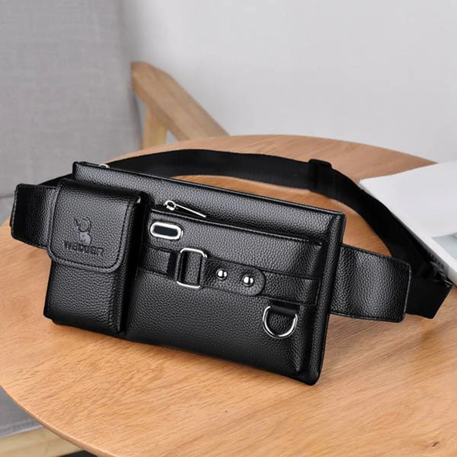 Marca WEIXIER Unissex de Ombro Único Multifuncional Esportivo Corrida Grande Capacidade Cintura Bolsa de Peito Masculina Casual Carteira Mensageiro
