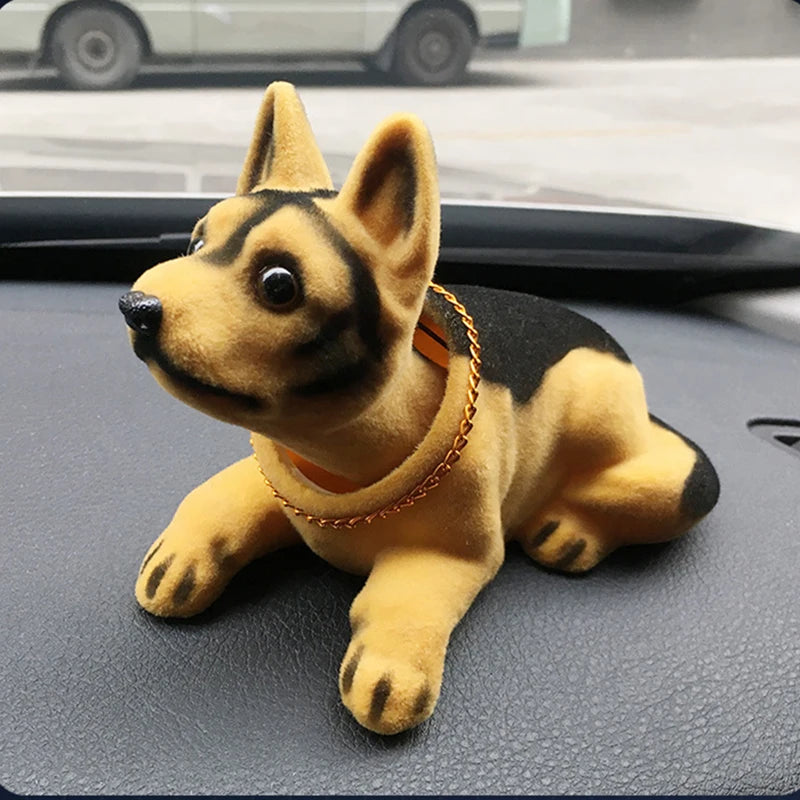 Doll Nodding Dog Shaking Head Resin Simulation Car Dog Toy Dashboard Decoration Car Ornament Cute Car Accessories Girls Women