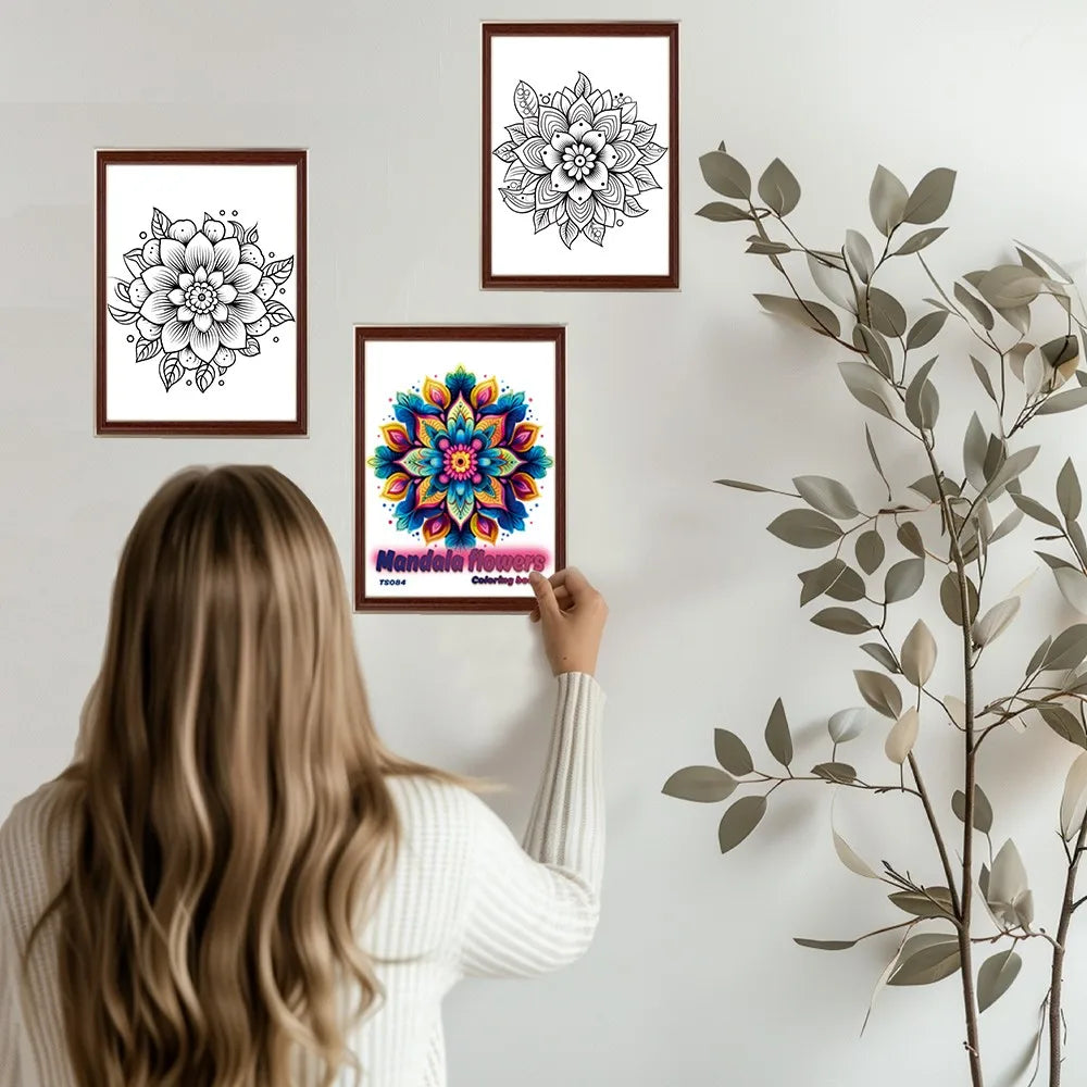 Livro de colorir em espiral - 30 folhas, livro de colorir para adultos, 11,2 x 8,3 polegadas, papel grosso de 100 g, livro de desenho, presente de boas-vindas para o feriado