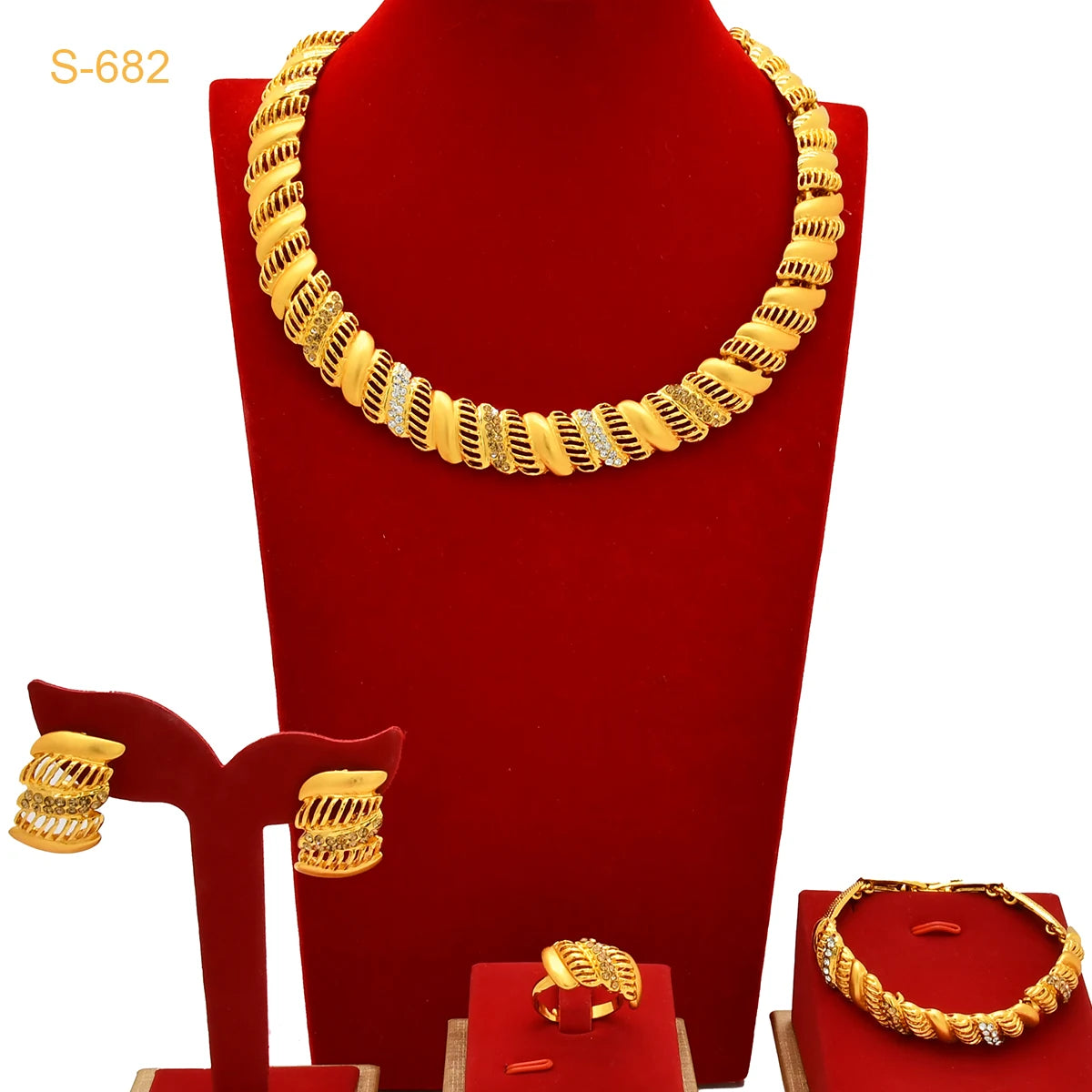 XUHUANG Conjunto de colares com correntes de ouro 24k, moda nupcial africana, joias de noivado indianas para presentes de festa de casamento em Dubai