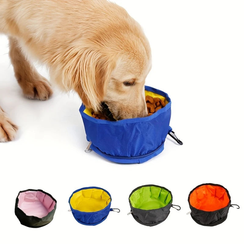 Alimentador portátil para animais de estimação, tigela dobrável e conveniente para alimentação de água para cães, filhotes e gatos, tigela dobrável para áreas externas, suprimentos para animais de estimação