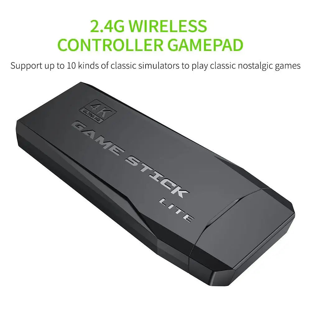 Atualização do console de videogame retrô 2.4G sem fio, console de jogo 4K, 20.000 jogos, 64G, console de jogo portátil Dendy para GBA/FC/PS1/MD