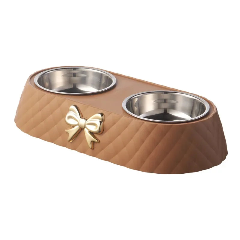 1 peça tigelas de comida para cães e gatos, tigela dupla para comida e bebida, suprimentos para animais de estimação