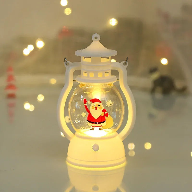 Enfeites de Natal 2025 com lanterna LED a pilhas, decorações de Natal para casa, Natal, Natal, Natal, Natal