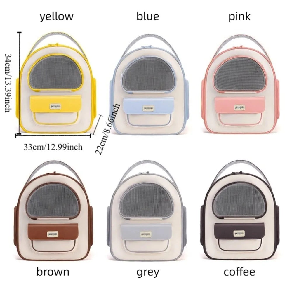 Wear-resistant Breathable Cat Bag Adjustable with Handle Portable Pet Bag Foldable Detachable Support Plate Pet Transport Bag