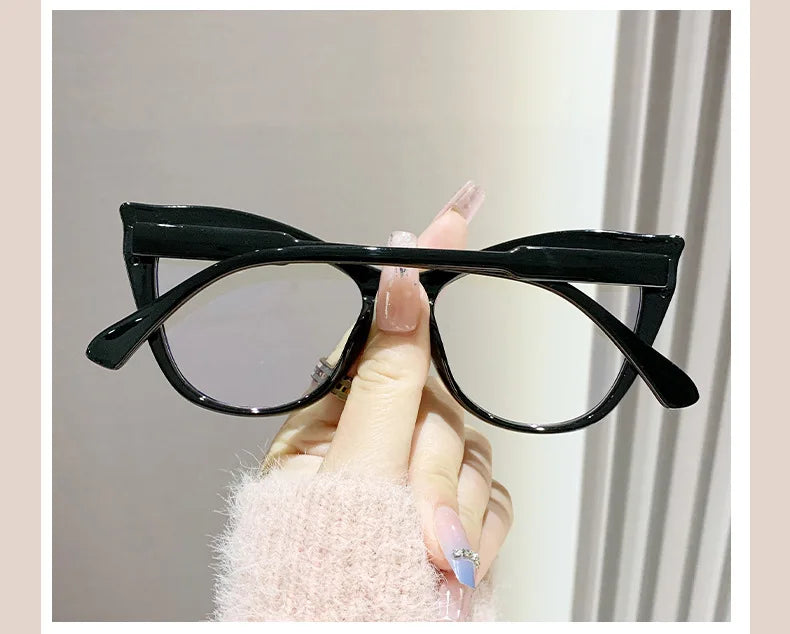 2024 Nova Armação de Óculos de Grau Cat Eye Feminino Moda Gradiente Cor Armação de Óculos Anti Luz Azul Óculos de Computador Presentes