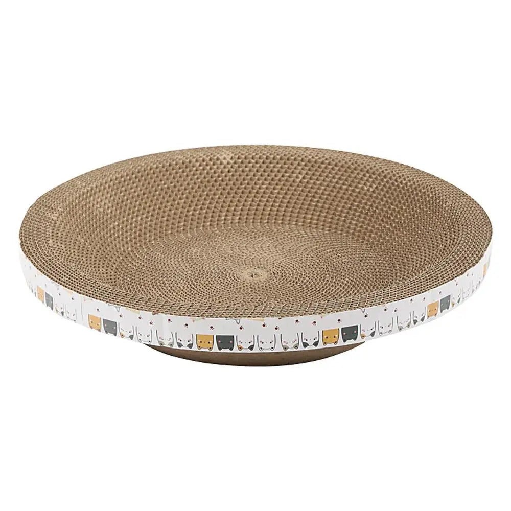 Arranhador de papelão para gatos, durável, em formato de tigela, de alta densidade, para gatos de interior, móveis para gatos de interior, poste para arranhar