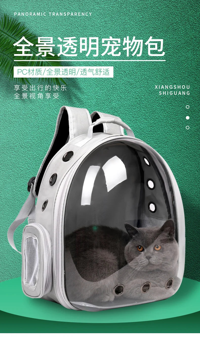 2025 Nova Cápsula Espacial Transparente Bolsa para Gatos Bolsa de Ombro Respirável Bolsa Portátil para Gatos Suprimentos para Animais de Estimação Mochila para Animais de Estimação