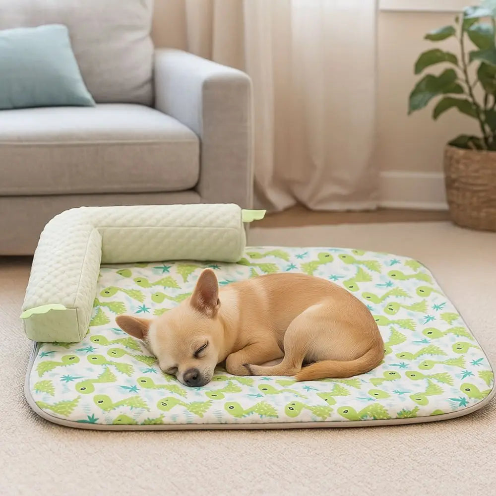 Cama para animais de estimação, tapete respirável, areia fria para animais de estimação, lavável, macio, tapete de dormir para cães, confortável, tapete de canil refrescante para filhotes e gatos