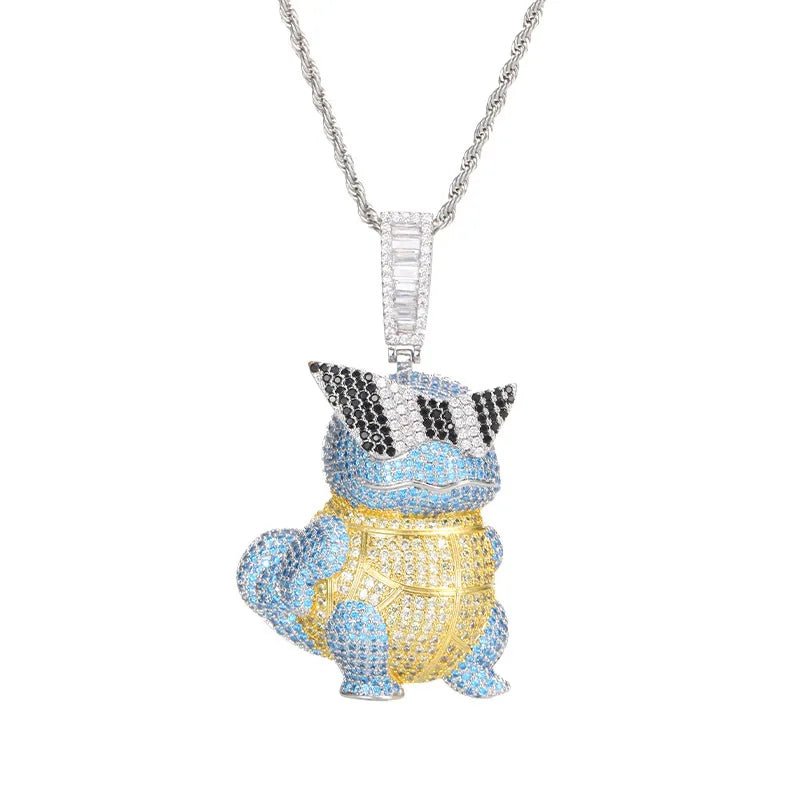 Pingente de alfabeto XO com zircônia incrustada em metal, tendência, personalidade, masculino, feminino, glamour de rua, moda hip hop, colar, joias, presentes