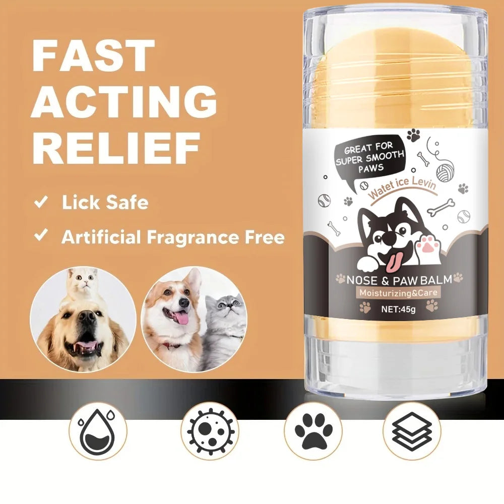 Bálsamo para patas de cachorro - Calmante para focinho que não irrita a pele - Hidratante, calmante e nutritivo - Previne rachaduras e feridas - Creme para patas de cachorro com cera, óleo, manteiga e extrato