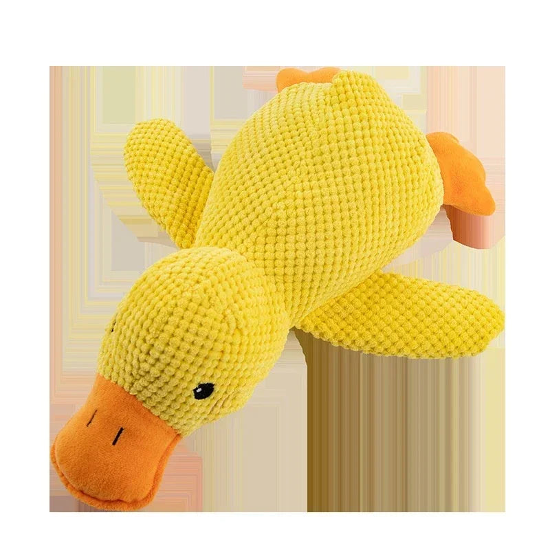 Brinquedo de pelúcia para cachorro, companheiro de sono, pato, resistente à mordida, ranger de dentes, alívio sonoro, brinquedo de som de pato, atacado e varejo