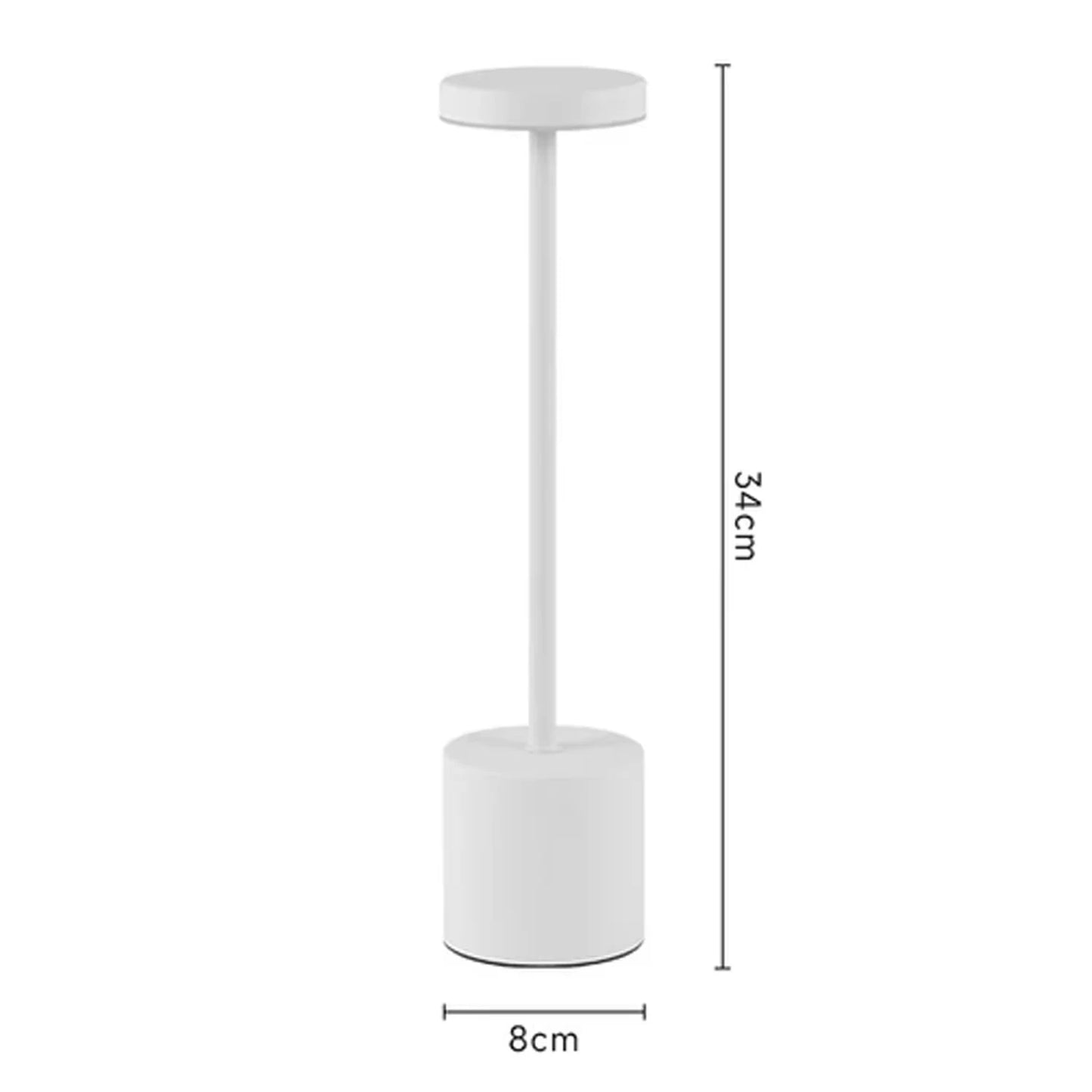 1/2 peças abajur de mesa em formato de I abajur de mesa de bar abajur de mesa de cabeceira retrô abajur de mesa LED recarregável com sensor de toque 3 cores