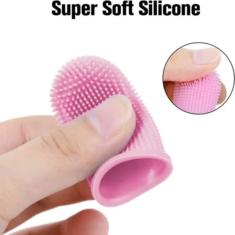 Escova de dentes super macia para cães e gatos, limpeza dos dentes, cuidados com a respiração, escova de dentes de silicone atóxica, produtos para animais de estimação