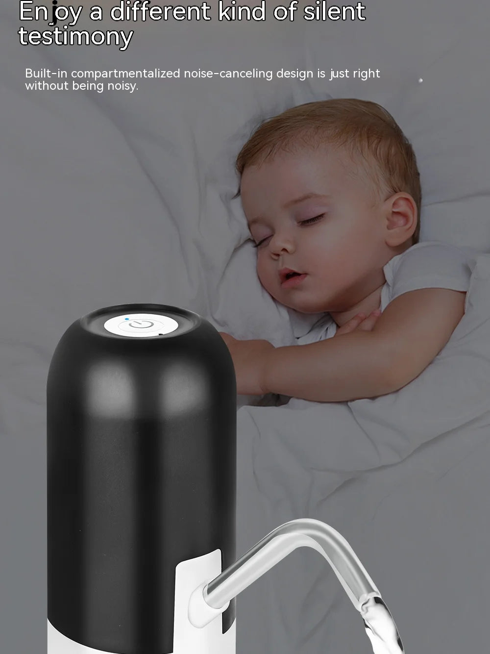 Dispensador de garrafa de água de 5 galões com carregamento USB Bomba de água potável automática Dispensador de água elétrico portátil Interruptor de garrafa de água