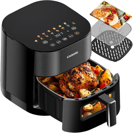 6Qt de grande capacidade, 392℉ de crocância máxima, Airfryer sem enchimento, aquecimento duplo, assa, tosta, desidrata