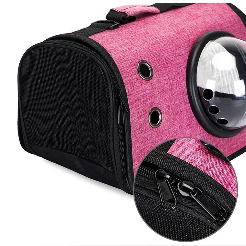 Bolsa portátil para gatos, bolsa de ombro dobrável, bolsa transversal para animais de estimação, bolsa de malha respirável para passeios, suprimentos para cães e gatinhos