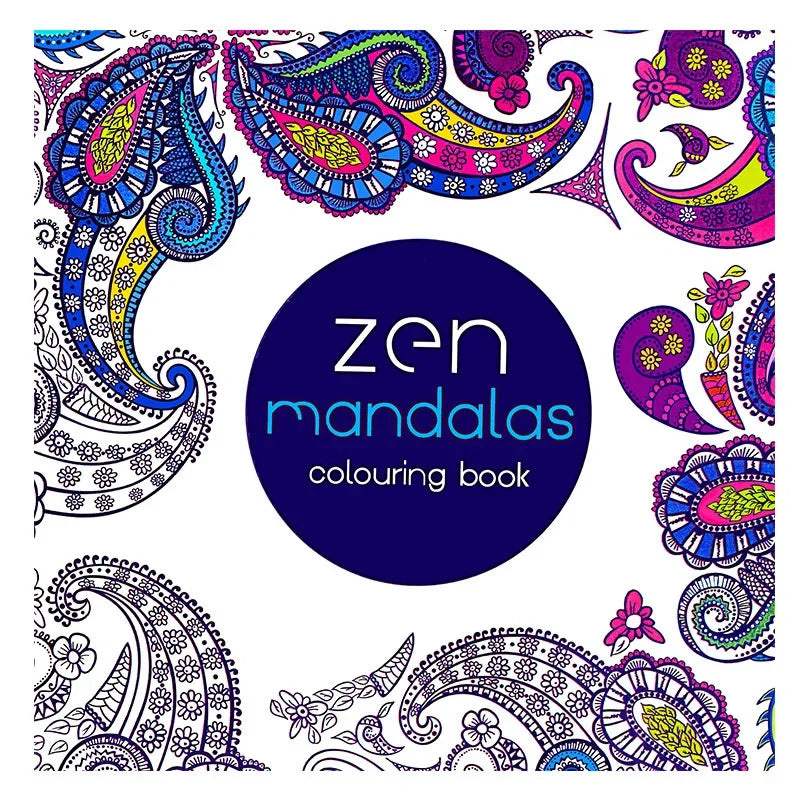 1 peça 24 páginas mandalas flor livro de colorir para crianças adulto grafite desenho livro de colorir conjunto arte material escolar