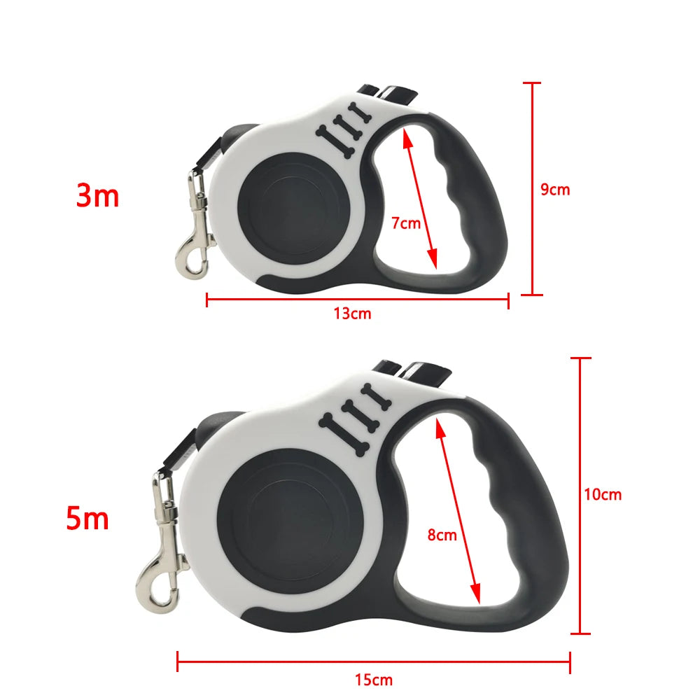 Coleira de nylon forte para cães de 3m e 5m, retrátil automática e durável para cães pequenos, médios e grandes, suprimentos para animais de estimação Yorkshire
