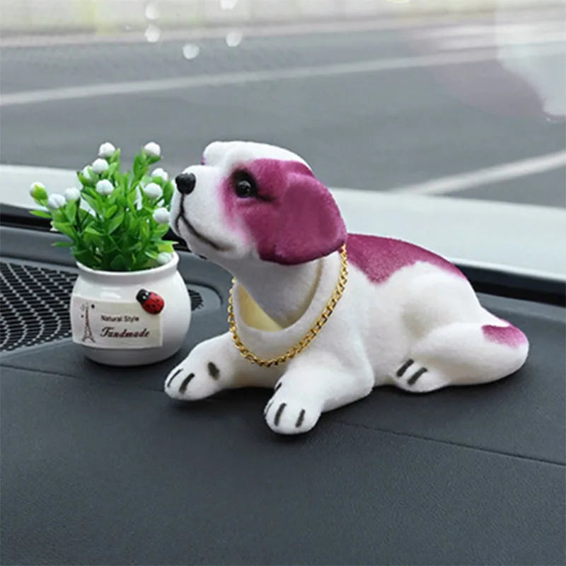 Car Ornaments Doll Husky Beagle St Bernard Shepherd Shake Head Dog Duck Decoration Auto Interior Accessories Cute Creative Gifts