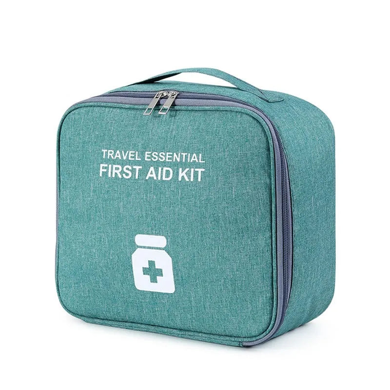 Kit de primeiros socorros para a família, 1 peça, portátil, para viagem, para uso externo, bolsa de armazenamento de medicamentos em camadas, grande capacidade, para uso doméstico