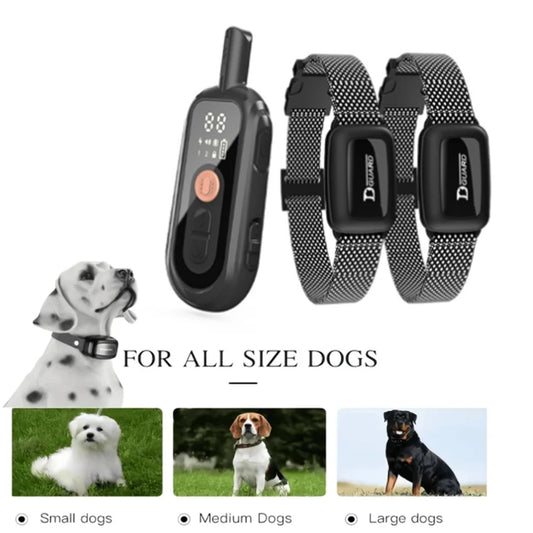 1100m Digital Dog Training Collar Waterproof Rechargeable Remote Control Pet with LCD Display for All Size Shock Vibration Sound