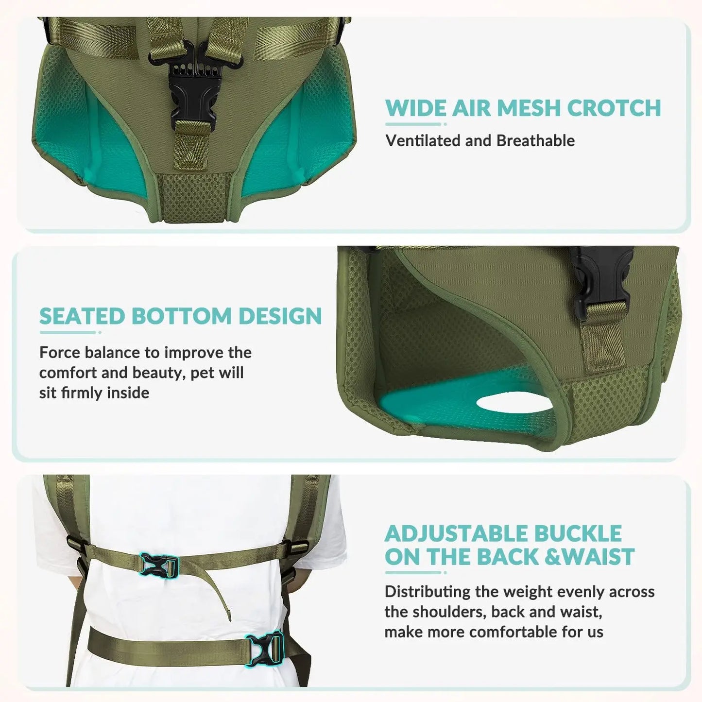 Mochilas de transporte frontal para animais de estimação, mochilas ajustáveis ​​com mãos livres para cães de pequeno e médio porte, respiráveis ​​e para gatos, bolsas de transporte para viagens ao ar livre