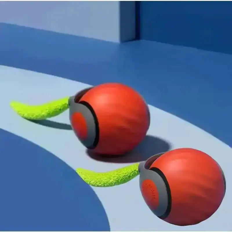 Bola de brinquedo interativa inteligente para gatos, bola rolante automática com cauda falsa, brinquedo elétrico recarregável por USB para animais de estimação, para provocação e treinamento