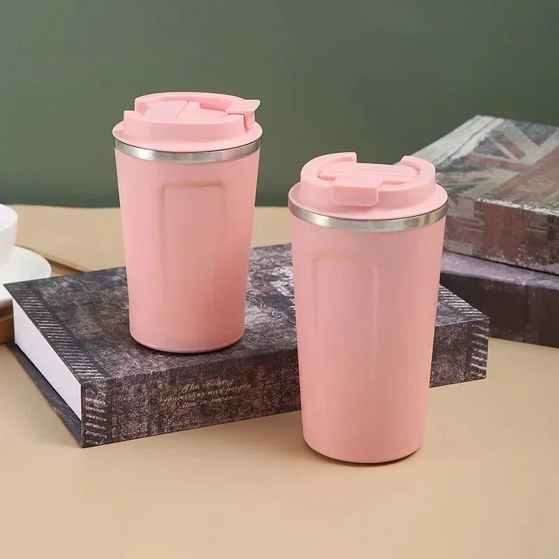 Caneca térmica de viagem de aço inoxidável 380/510ml para café, à prova de vazamento, garrafa térmica, chá, café, garrafa térmica a vácuo, copos isolados, quente