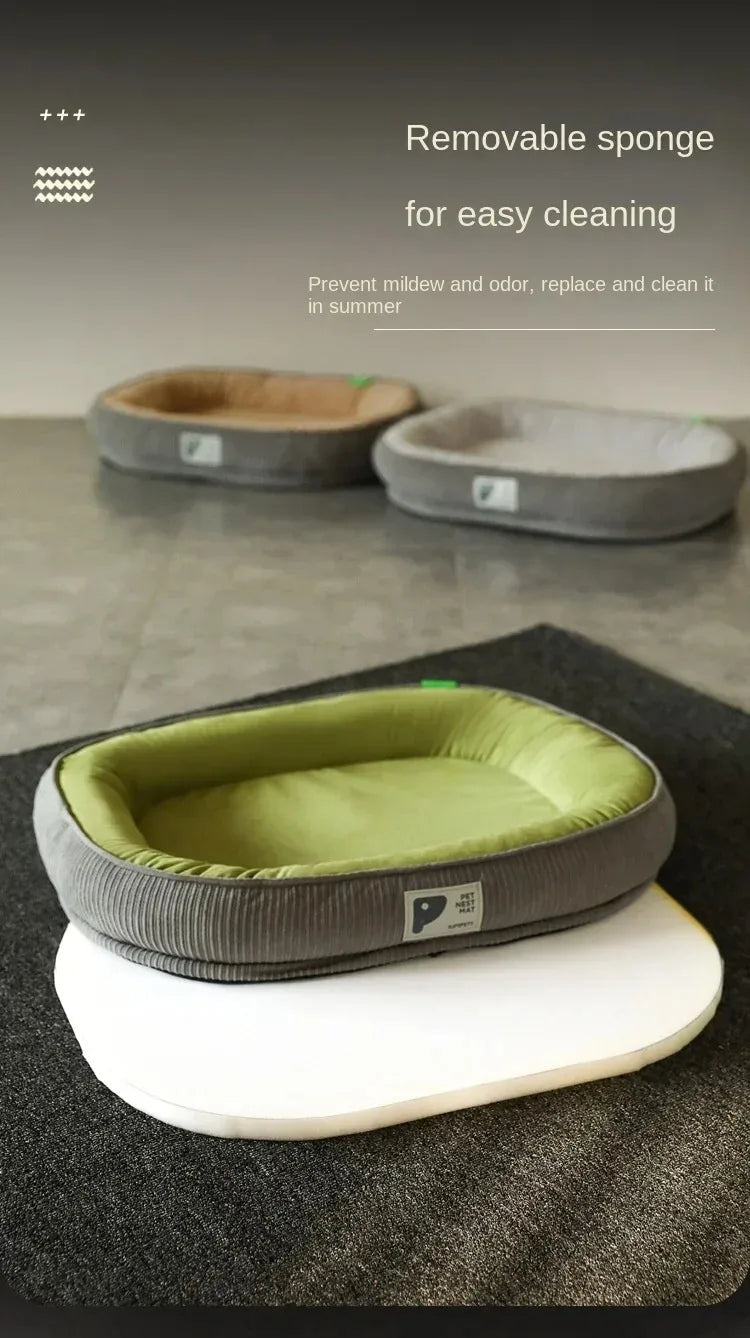 Pet Dog Bed Sofa Cat Warm Soft and Comfortable Sleeping Bed with Non-slip Design Portable Detachable Washable Pet Dog Bed Sofa