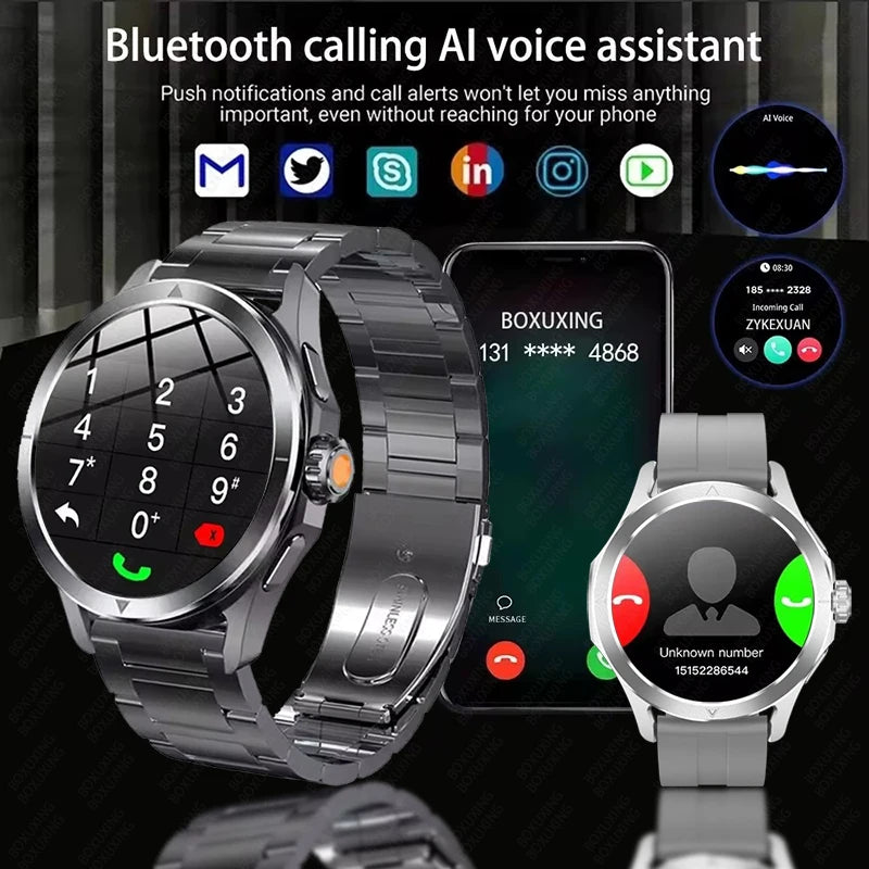 Novo 2025 para Xiaomi S4 Ultra Smart Watch Masculino AMOLED Esporte ao Ar Livre NFC GPS Rastreador de Frequência Cardíaca À Prova D'água Bluetooth Chamada Smartwatch
