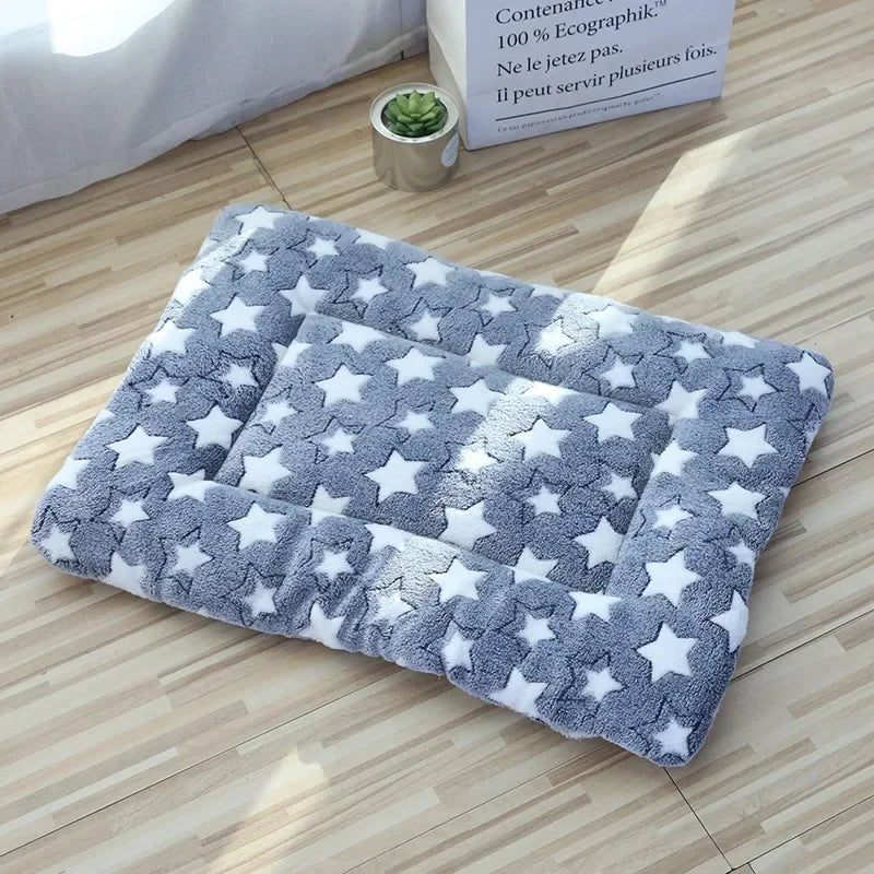 Tapete de pelúcia dupla face para animais de estimação, cama curta de pelúcia para gatos, cães pequenos, cobertor fofo para animais de estimação, almofada quente para gatinhos, sofá-cama para gatos