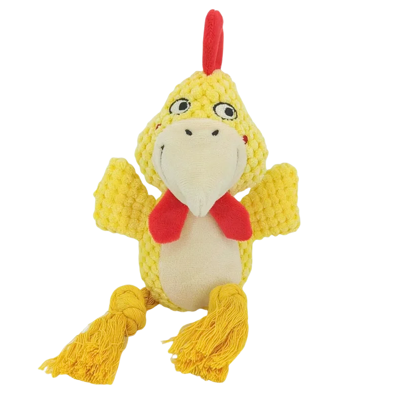 Brinquedo de pelúcia para cachorro, brinquedo de mastigar com articulação pequena crua, indestrutível, resistente a mordidas, som de guincho para filhotes, chocalho para brinquedos de estimação