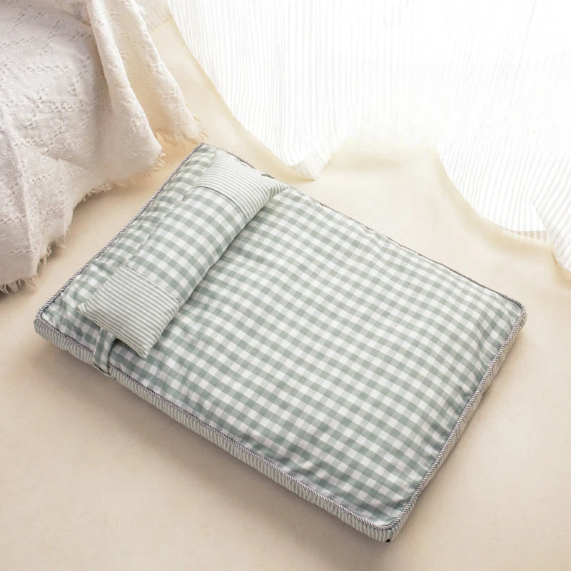 Cama removível e lavável para cães, cama de verão para gatos, tapete universal sazonal para animais de estimação, tapete para cães, tapete para dormir, suprimentos para animais de estimação