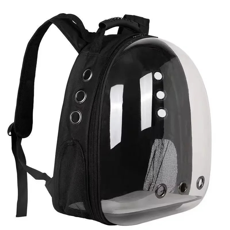 Mochila de transporte para animais de estimação, bolsa de viagem para gatos, transparente, respirável, para viagem